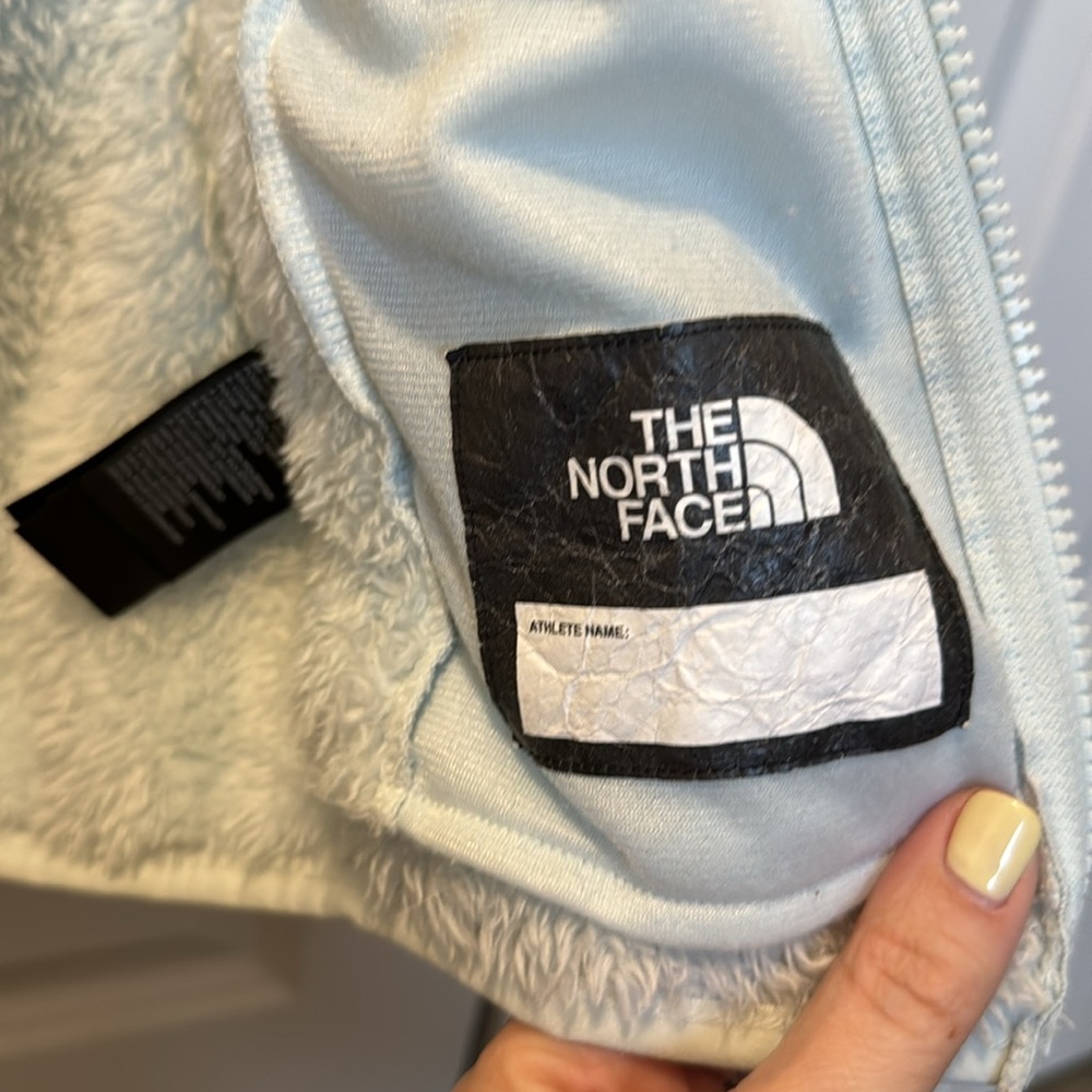 Light blue toddler The North Face fleece coat - Picture 6 of 7
